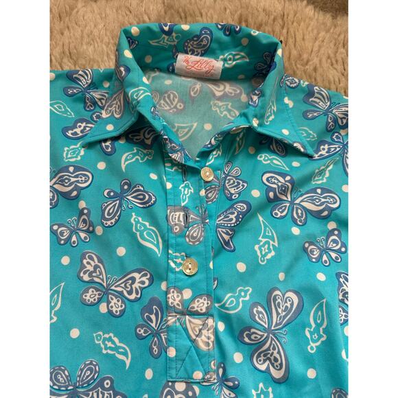 Lilly Pulitzer The Lilly Vintage Blue Maxi Dress with Butterflies SzXS/S NO BELT - Picture 10 of 13